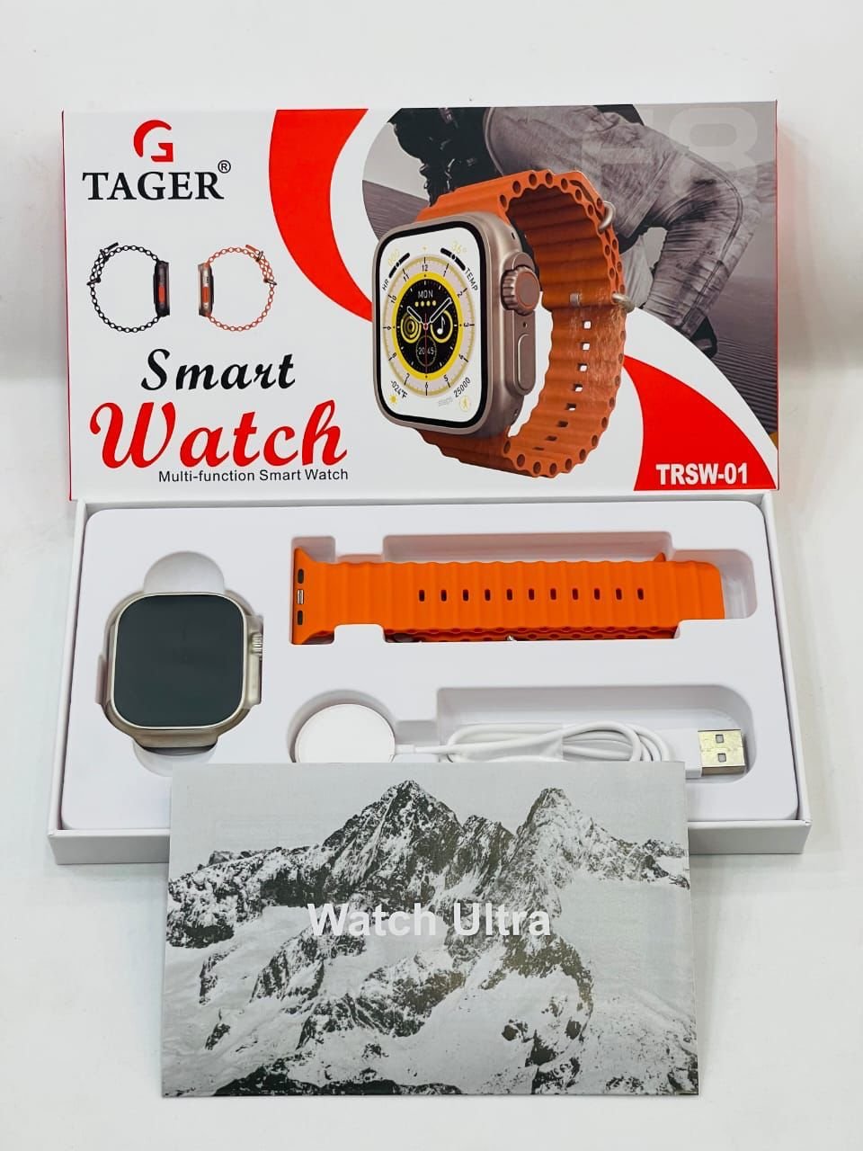 3 dial control tager print watch